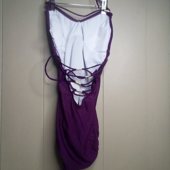 Venus One-Piece Swimsuit 4 Strapy Purple - Picture 4 of 12